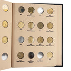 Australian One Dollar Coin collection in an album with various coins displayed