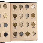 Australian One Dollar Coin collection in an album with various coins displayed